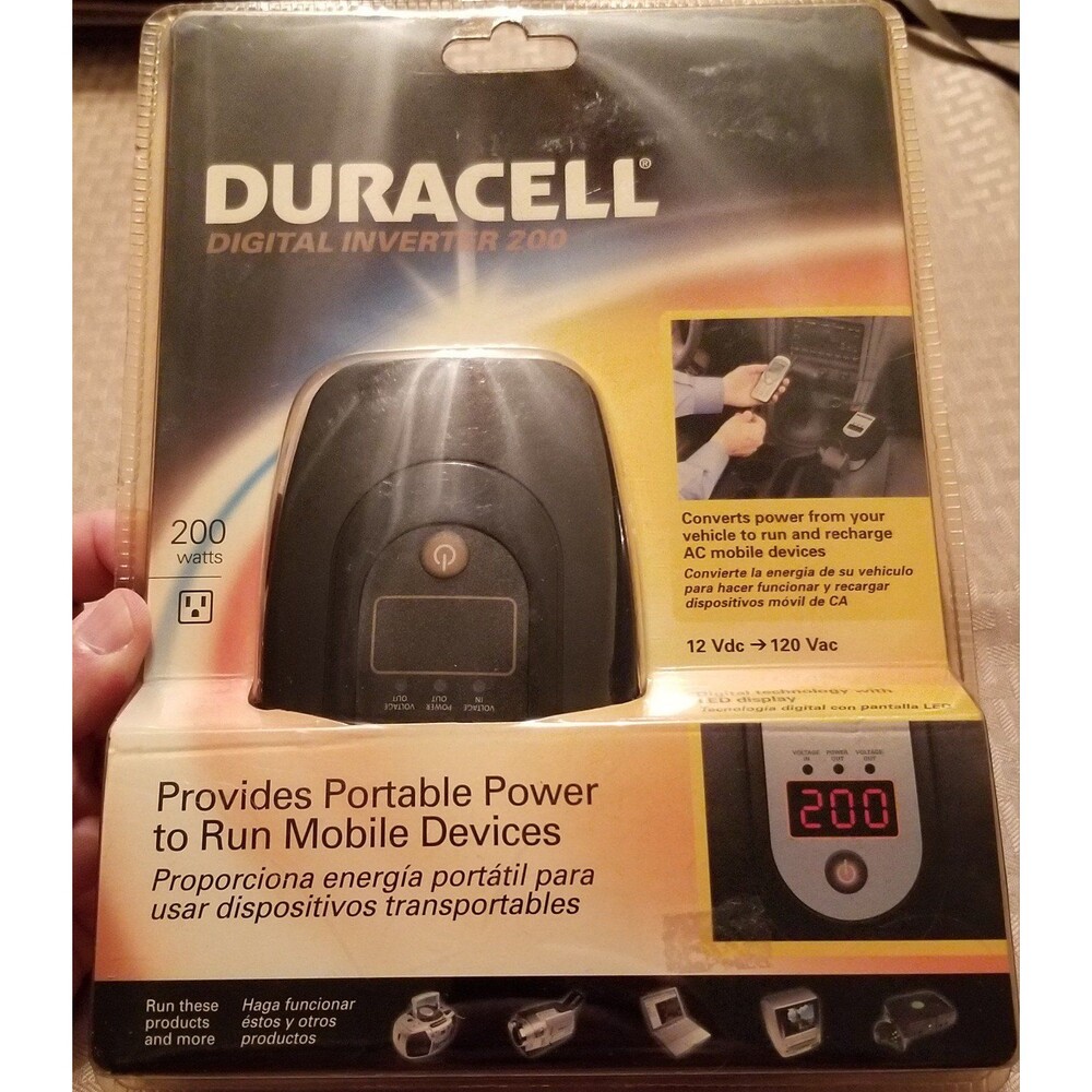 duracell 200w power inverter nos sealed